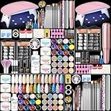 PEACECOLOR Acryl Nagelset mit UV/LED Nagellampe Nagelfräser, 28 Farben...