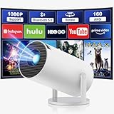 Quilted Northern Beamer, 4K Full HD 1080P Mini Projector, 180°Dreh...