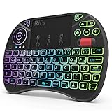 Rii Mini Tastatur mit Touchpad, Smart TV Tastatur, 2,4 GHz Kabellos...