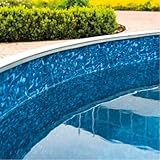 poolomio® Poolinnenfolie blau Marmor für Rundbecken 360 x 110 cm | 0,35...