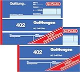 Herlitz Quittungsblock 402, selbstdurchschreibend, A6 quer, 2 x 40 Blatt (2...