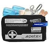 Petex Verbandtasche KFZ-Verbandtasche, schwarz, aktuelle Norm 2023 Inhalt...