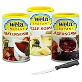 WELA Instant-Soßen Probierpaket Bratensoße, Helle Soße und Jägersoße...