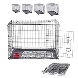 Arebos Hundekäfig 63 x 45 x 51 cm | Hundetransportbox Auto klappbar |...