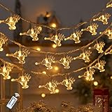 Weihnachtsdeko LED Lichterkette, 6M 40 LED Lichterkette Innen Außen,...