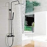 CWCQGH Bronze-schwarzes Duscharmatur-Set für Badezimmer, Duschsäule, 20,3...