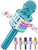 LED Drahtloses Bluetooth Mikrofon zum Singen, Spielzeug Kinder, Heim KTV...