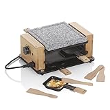Kela Raclette/Stein BEDRETTO – Granit schwarz, 4 Personen, Raclette-Grill...