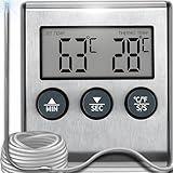 Retoo Digitales Grill-Thermometer Bratenthermometer, Fleischthermometer...