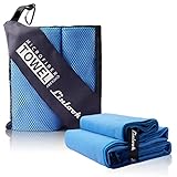 Mikrofaser Handtuch Set (160x80cm Groß Badetuch + 80x40cm Klein...