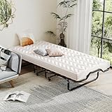 GIANTEX Klappbett 80x200 cm, Gästebett klappbar mit 4 Rollen, Reisebett...