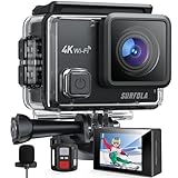 Surfola Action Cam 4K, Unterwasserkamera 40M Wasserdicht 20MP EIS...