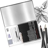 Wonwood_direct Bleistifte Set, 29 Zeichenstifte Set, Skizzienstifte mit...