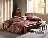 Bettwaesche-mit-Stil Mako Satin Paisley Bettwäsche orientalisch rot...