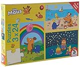 Schmidt Spiele 56212 Die Maus, Gute Freunde, 3x24 Teile Kinderpuzzle