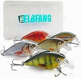 ELBFANG Crankbait Wobbler Set | 13g | 7,5cm | Barsch-Hecht-Angelköder |...