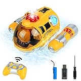 Kizeefun Ferngesteuertes Motorboot Kinder, 2,4-GHz Dual Propeller RC-Boote...