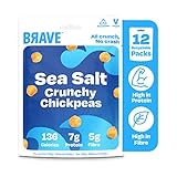 BRAVE Geröstete Kichererbsen Meersalz - Gesunder Snack, proteinreich,...