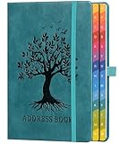 Adressbuch mit farbenfrohen alphabetischen Registerkarten (21,3 x 14,8 cm)...