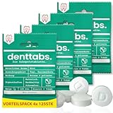 Denttabs 4x 125 Stck. mit Fluorid - 4 Tüten a 125 Stck. ORIGINAL DENTTABS