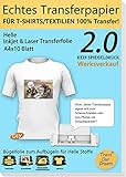 TransOurDream A4X10 Blatt+1 Silikonpapier,Echte Inkjet/Laser T-Shirt...