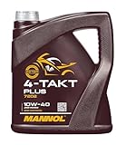 MANNOL 4-Takt Plus API SL SAE 10W-40 teilsynthetisch 4 Liter Motorrad ÖL...