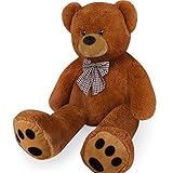 Monzana® Teddybär L - XXXL 50-175cm Weiches Fell Schleife Tatzendruck...