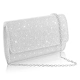 TIESOME Kettentasche, Clutch Damen, Glitzer Abendtasche, Elegante Envelope...