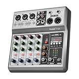 Aveek Professioneller Audio-Mixer, Soundboard-Mischpult mit...