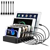 PRITEK USB Ladestation für Mehrere Geräte 6 Port USB Multi Ladestation...