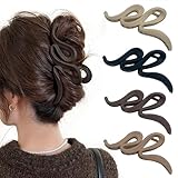 4 Stück Große Haarklammer mit Wellenform, 13cm Haarspangen für dickes...