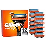 Gillette Fusion 5 Rasierklingen, 12 Ersatzklingen für Nassrasierer Herren...