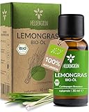 Heldengrün® BIO Lemongras Öl [100% NATURREIN] Erfrischend & Anregend -...