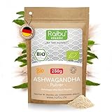 Raibu Bio Ashwagandha Pulver 250g -Withania somnifera - 100% Rein,...