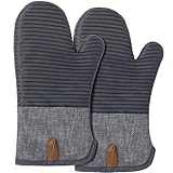 BONTHEE Ofenhandschuhe Hitzebeständige Extra Lang backhandschuhe für...