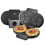 HOUSNAT Waffeleisen Herzform Doppelt Herzwaffeln, 1300 W, Waffelmaker für...