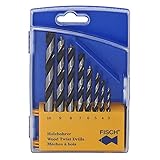 FISCH 01200008K Holzspiralbohrer-Kassette 0120 Bohrer ø 3-10 mm 8-teilig,...