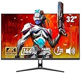 Gawfolk PC-Monitor IPS 32 Zoll, Gaming-Monitor 4K 144Hz, 1ms, FreeSync,...