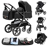 YAZOCO kinderwagen, kinderwagen 3 in 1 Kombikinderwagen reisesysteme mit...