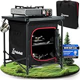 Polarheld Camping 2in1 Campingschrank & Campingtisch faltbar - inkl....