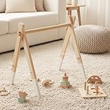 Holz Baby Spielbogen - Natürliches Holz Activity Archmit 5 abnehmbaren...