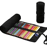 Leinwand Pencil Wrap, Ouceanwin 72 Löcher Leinwand Stifterolle Pencil Wrap...