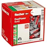 fischer DuoPower 8 x 40, Universaldübel, leistungsstarker...