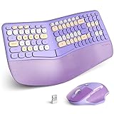 MOFII Ergonomische Tastatur und Maus, 2,4 G, USB, kabellos, komfortabel,...