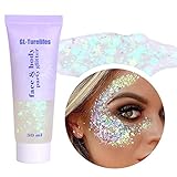 Chunky Glitter Gel Glitter Body Gel Festival Glitter Kosmetik Gesicht Haare...