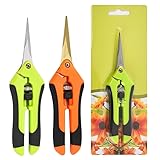 CXRYLZ-FUR 2 Stücke Gartenschere, Gebogenen Titanbeschichteten & Geraden...