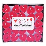 pajoma Teelichte 'Love' im 50er Pack, Brenndauer 3 Stunden, in Herzform...