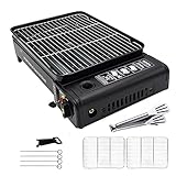 Yinleader tragbarer Gasgrill Gaskocher Campingkocher Gasbrenner mit Koffer...