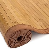 Homestyle4u 250, Bambusteppich 60x240 cm Bambusmatte Bad Teppich rutschfest...