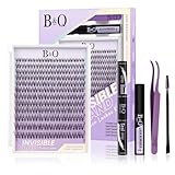 B&Q Lashes Extension Set 144PCS Venus Lash Clusters Unsichtbares Band...